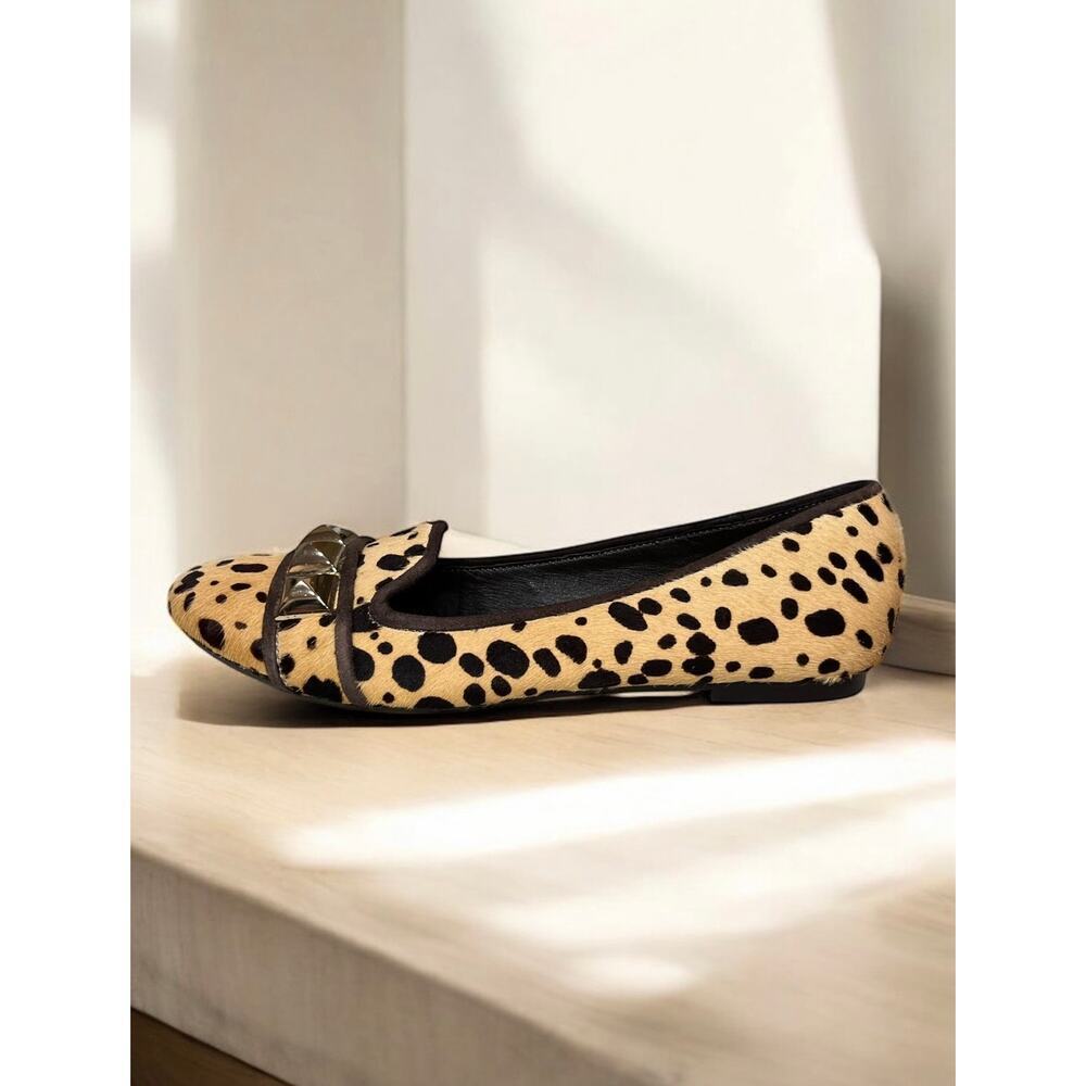 Tory Burch Asher Pony Hair Leopard Ballet Flat Size 7M